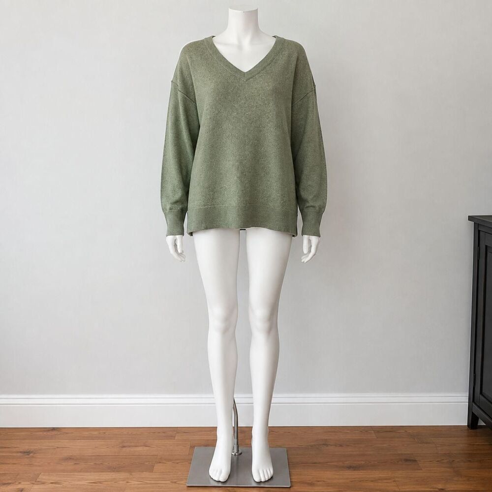 Lucky-brand Women's Green and Khaki Jumper